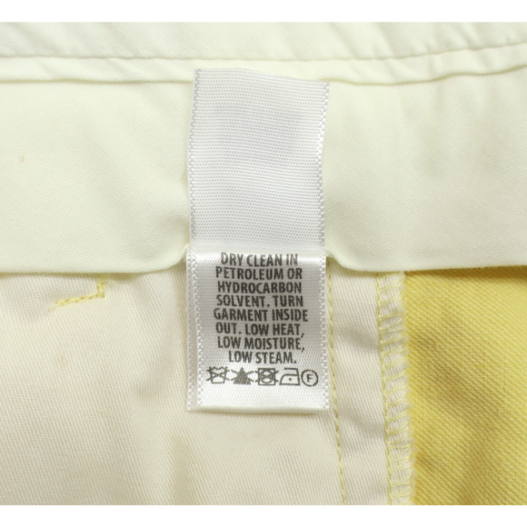 St. John Women's Wide Leg High Waisted Linen Pants Yellow Sz 12 - Picture 7 of 8